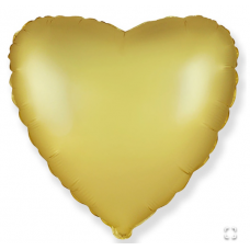Ф Б/РИС 18" СЕРДЦЕ Сатин Gold 